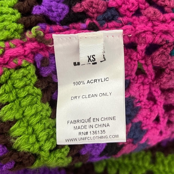 UNIF rainbow crochet melody sweater - Picture 6 of 7